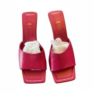 Zara Women's Pink Mules Size 9